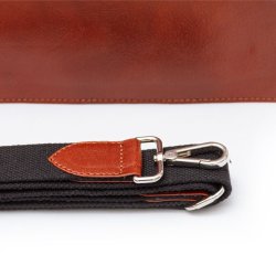 Slim lapptop taske - Cognac