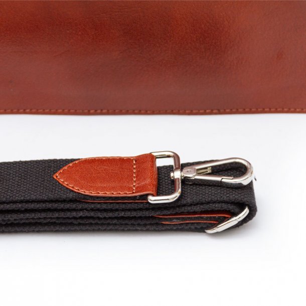 Slim lapptop taske - Cognac