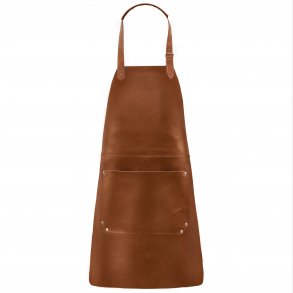 Lderforklde med lomme - Cognac